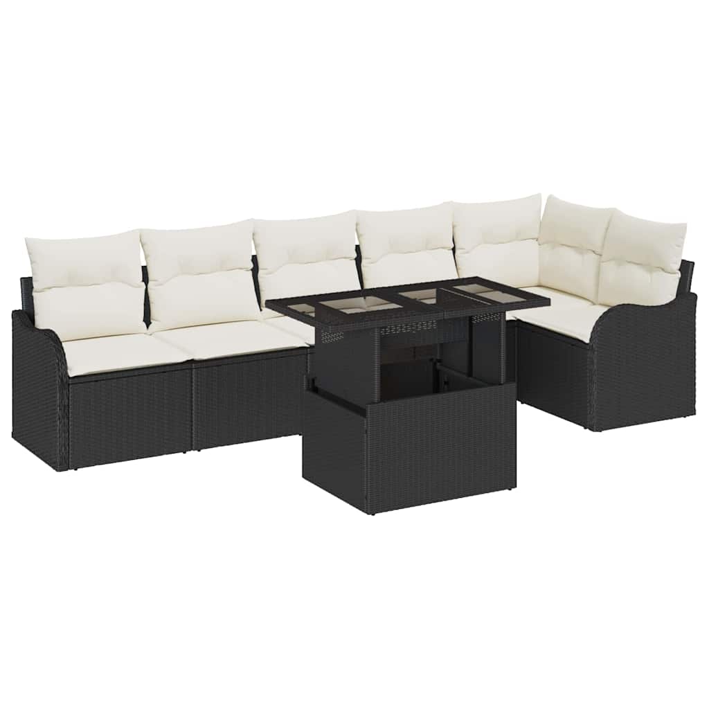 Tuin Sofa Set Met Kussen 7 Pcs Poly Riet