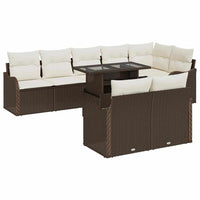 Tuin Sofa Set Met Kussen 9 Pcs Poly Riet