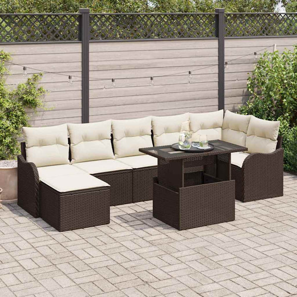 Tuin Sofa Set Met Kussen 8 Pcs Poly Riet