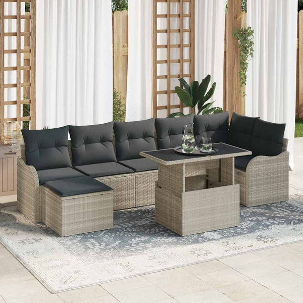 Tuin Sofa Set Met Kussen 8 Pcs Poly Riet
