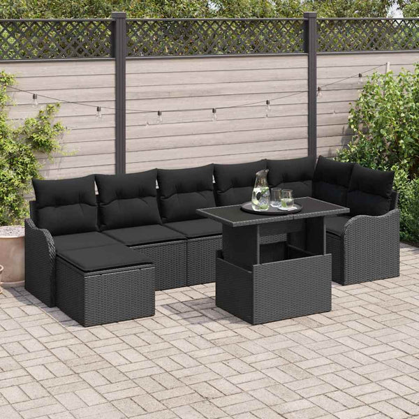 Tuin Sofa Set Met Kussen 8 Pcs Poly Riet