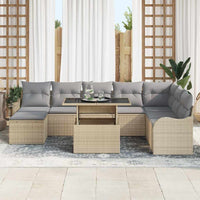 Tuin Sofa Set Met Kussen 9 Pcs Poly Riet
