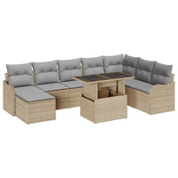 Tuin Sofa Set Met Kussen 9 Pcs Poly Riet