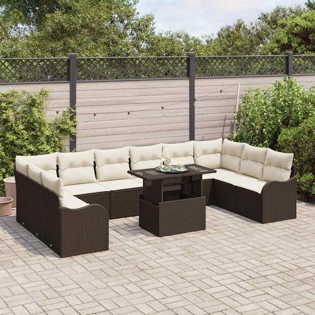 Tuin Sofa Set Met Kussen 11 Pcs Poly Riet