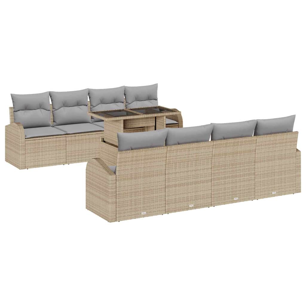 Tuin Sofa Set Met Kussen 7 Pcs Poly Riet