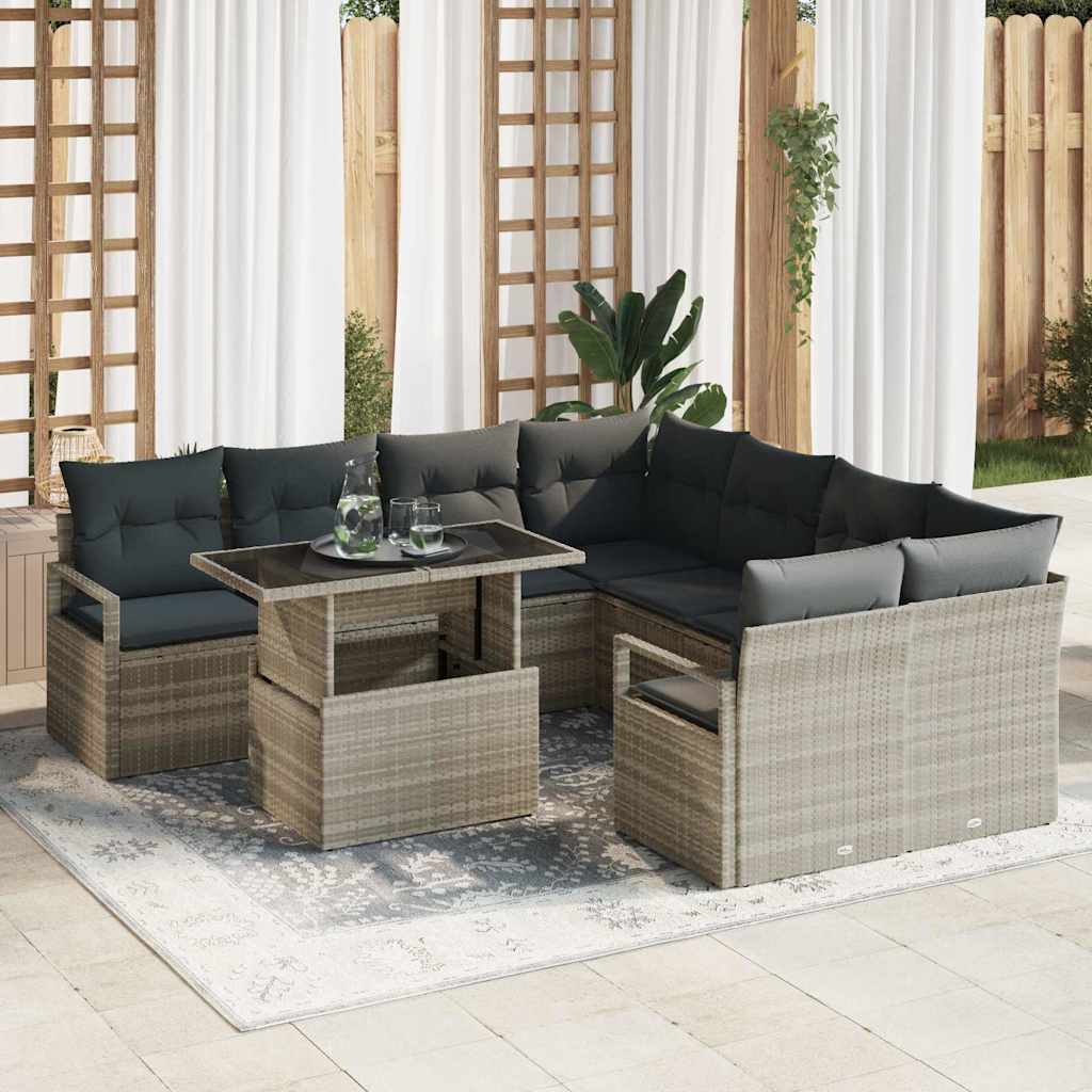 Tuin Sofa Set Met Kussen 9 Pcs 100 X 55 X 73 Cm