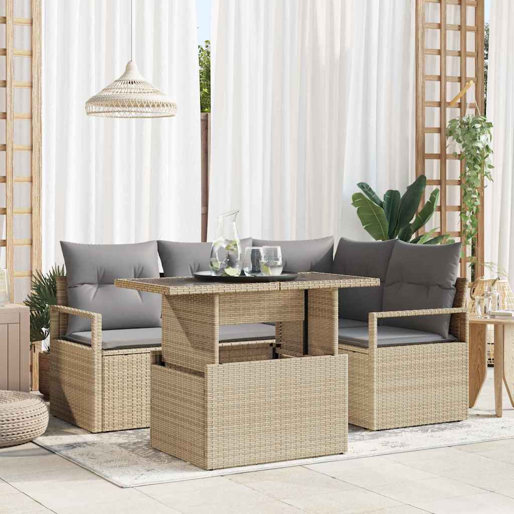Tuin Sofa Set Met Kussen 5 Pcs 100 X 55 X 73 Cm