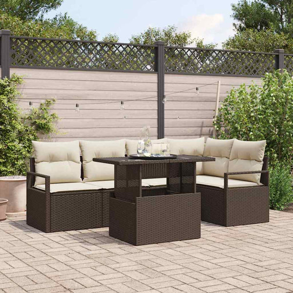 Tuin Sofa Set Met Kussen 6 Pcs 100 X 55 X 73 Cm