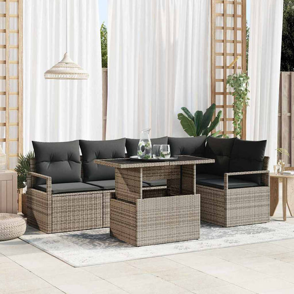 Tuin Sofa Set Met Kussen 6 Pcs 100 X 55 X 73 Cm