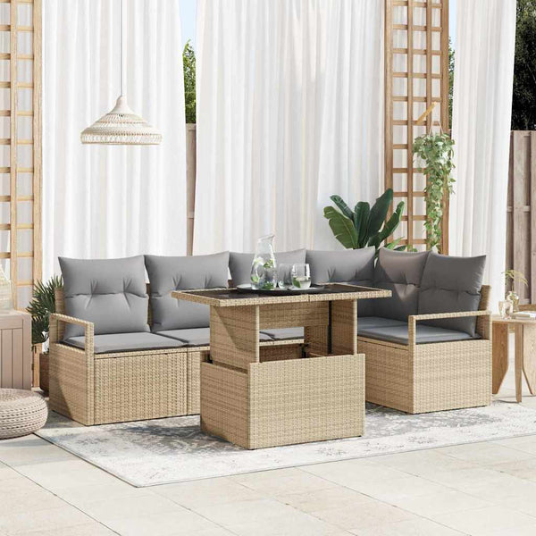 Tuin Sofa Set Met Kussen 6 Pcs 100 X 55 X 73 Cm