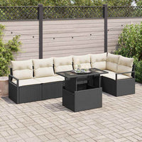 Tuin Sofa Set Met Kussen 7 Pcs Poly Riet