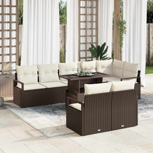 Tuin Sofa Set Met Kussen 9 Pcs 100 X 55 X 73 Cm