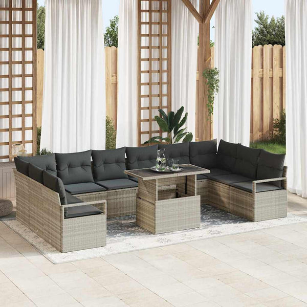 Tuin Sofa Set Met Kussen 11 Pcs 100 X 55 X 73 Cm