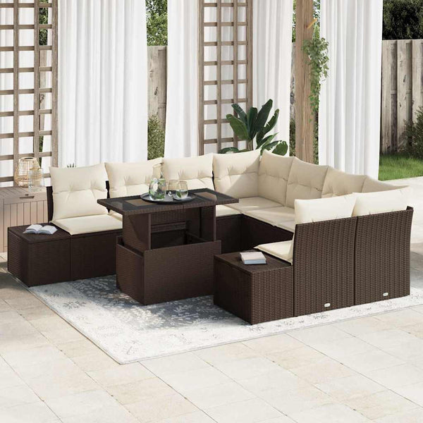 Tuin Sofa Set 9 Pcs En Licht 100 X 55 X 73 Cm