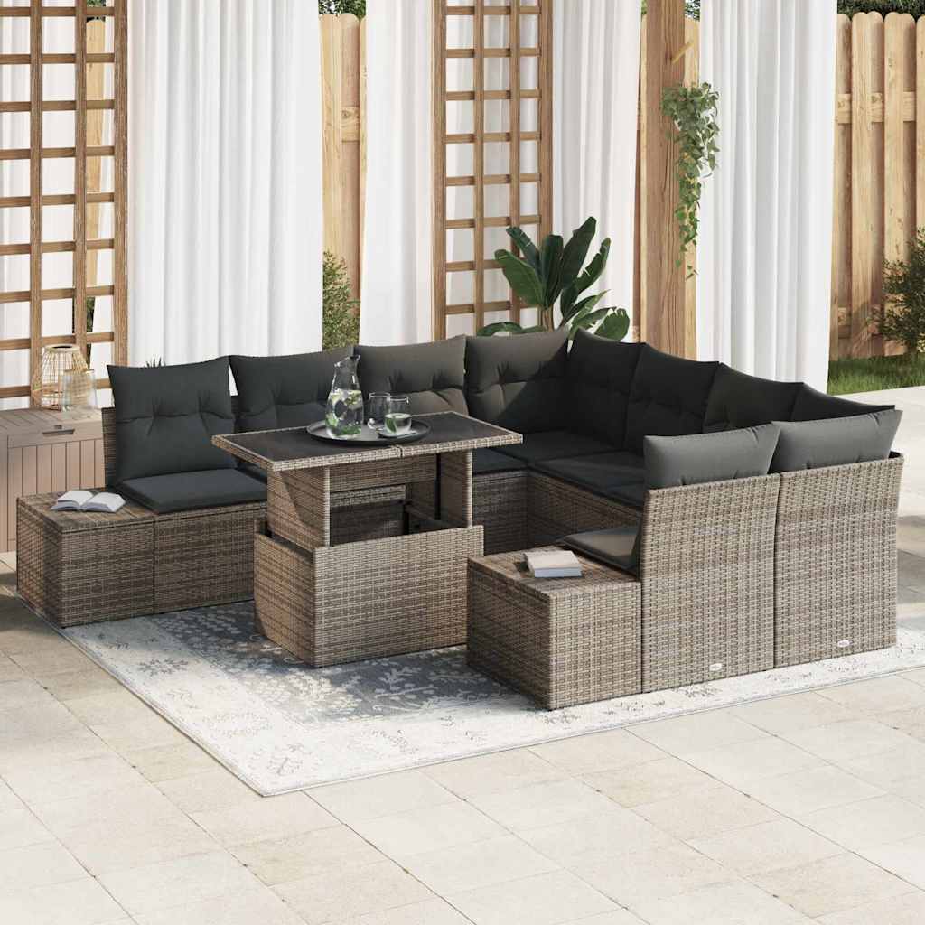 Tuin Sofa Set 9 Pcs En Licht 100 X 55 X 73 Cm