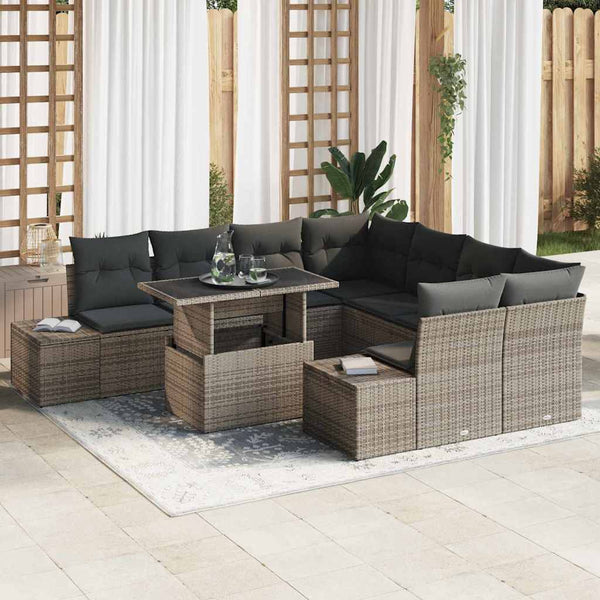 Tuin Sofa Set 9 Pcs En Licht 100 X 55 X 73 Cm