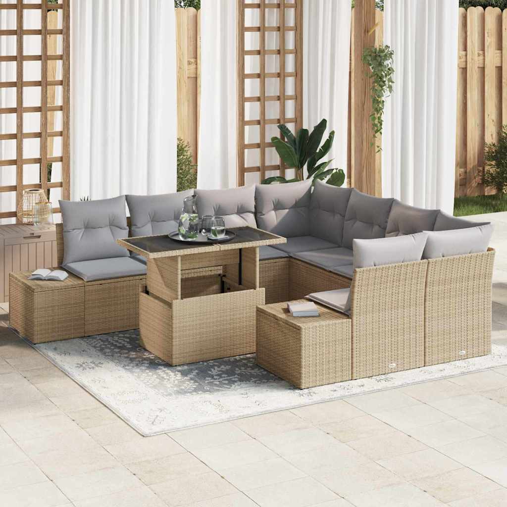 Tuin Sofa Set 9 Pcs En Licht 100 X 55 X 73 Cm