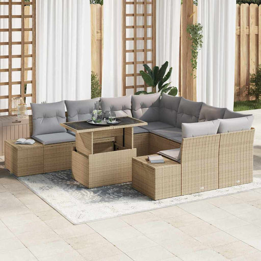 Tuin Sofa Set 9 Pcs En Licht 100 X 55 X 73 Cm