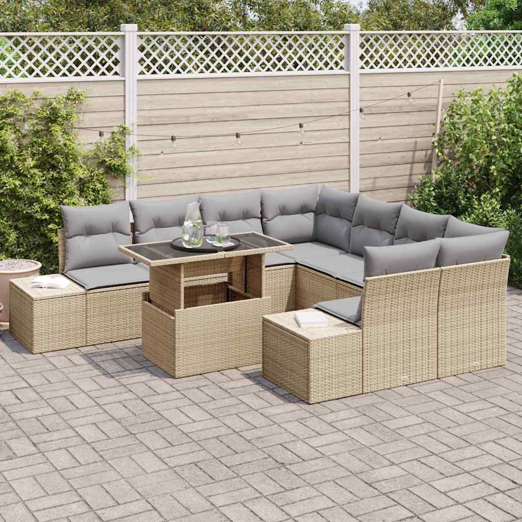 Tuin Sofa Set 9 Pcs En Licht 100 X 55 X 73 Cm