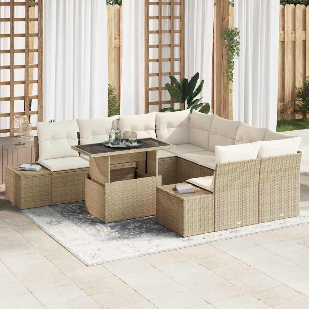 Tuin Sofa Set 9 Pcs En Licht 100 X 55 X 73 Cm