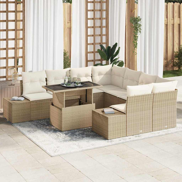 Tuin Sofa Set 9 Pcs En Licht 100 X 55 X 73 Cm