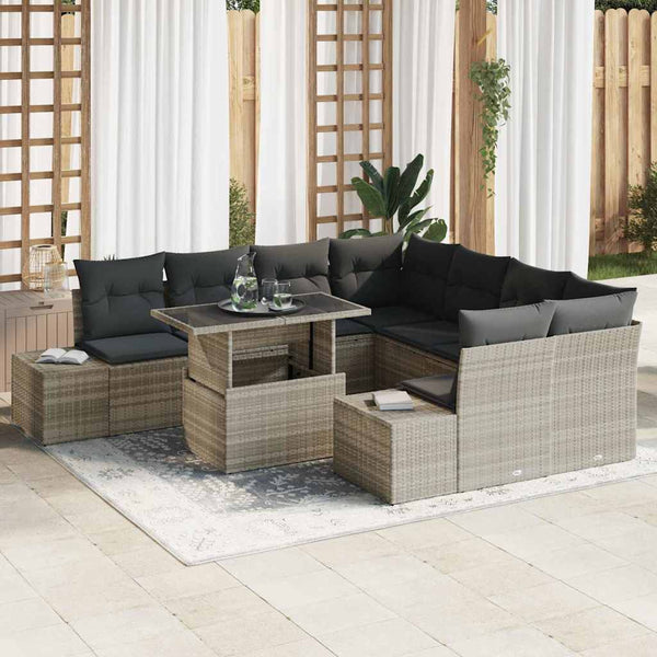 Tuin Sofa Set 9 Pcs En Licht 100 X 55 X 73 Cm