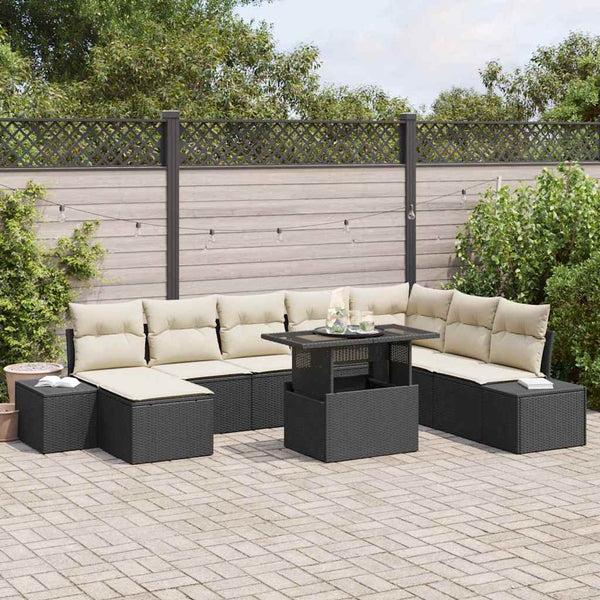 Tuin Sofa Set Met Kussen 9 Pcs En Licht