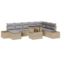Tuin Sofa Set Met Kussen 9 Pcs En Licht