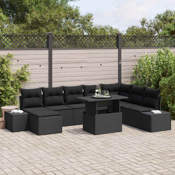 Tuin Sofa Set Met Kussen 9 Pcs En Licht