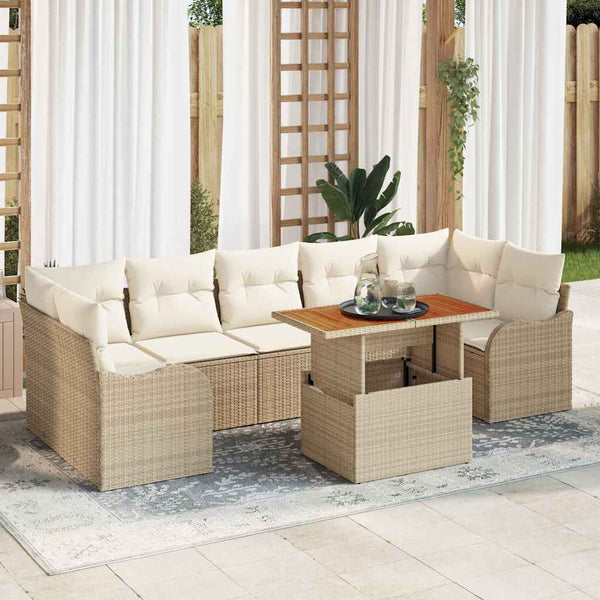 Tuin Sofa Set Met Kussen 8 Pcs 100 X 55 X 73 Cm