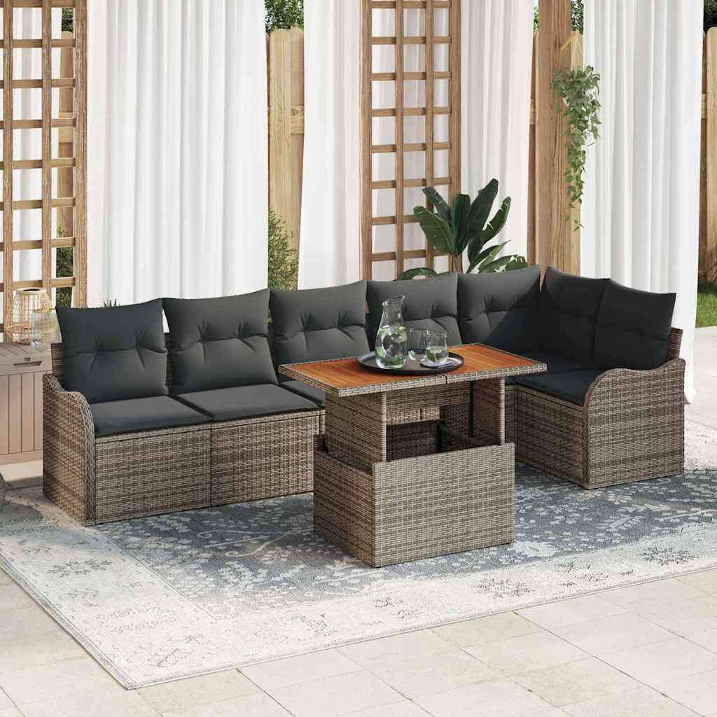 Tuin Sofa Set Met Kussen 7 Pcs 100 X 55 X 73 Cm