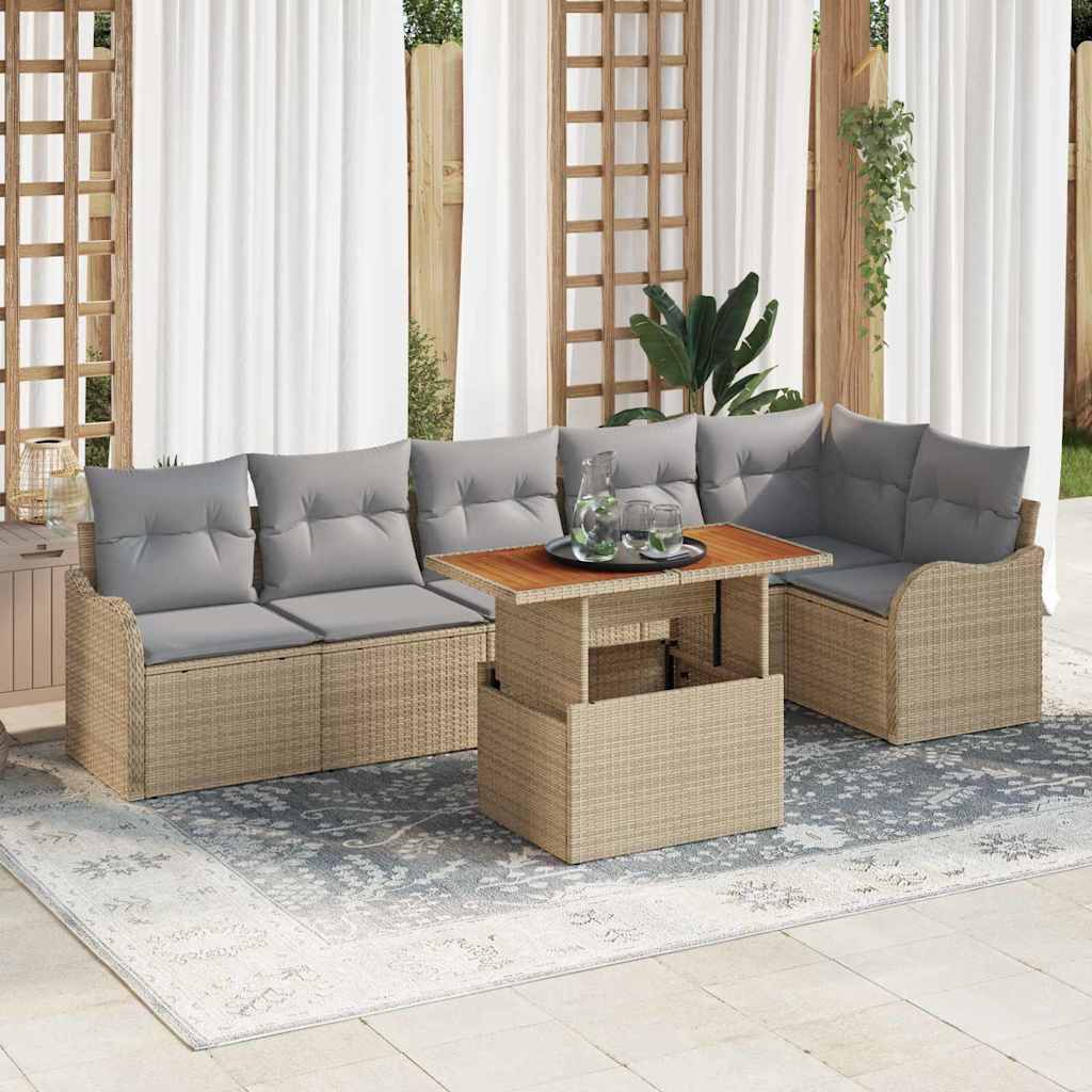 Tuin Sofa Set Met Kussen 7 Pcs 100 X 55 X 73 Cm