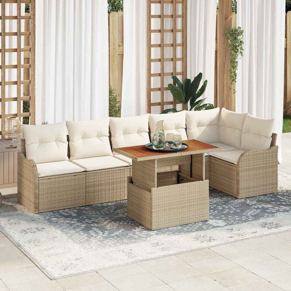 Tuin Sofa Set Met Kussen 7 Pcs 100 X 55 X 73 Cm