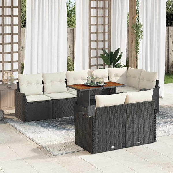 Tuin Sofa Set Met Kussen 9 Pcs 100 X 55 X 73 Cm
