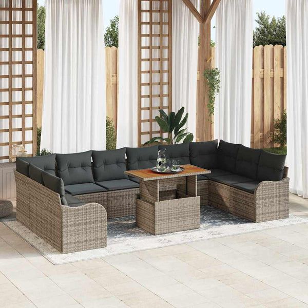 Tuin Sofa Set Met Kussen 11 Pcs 100 X 55 X 73 Cm