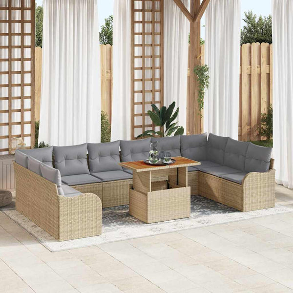 Tuin Sofa Set Met Kussen 11 Pcs 100 X 55 X 73 Cm