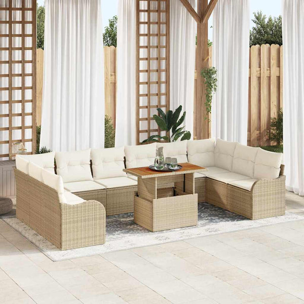 Tuin Sofa Set Met Kussen 11 Pcs 100 X 55 X 73 Cm