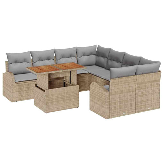 Tuin Sofa Set 9 Pcs En Licht 100 X 55 X 73 Cm