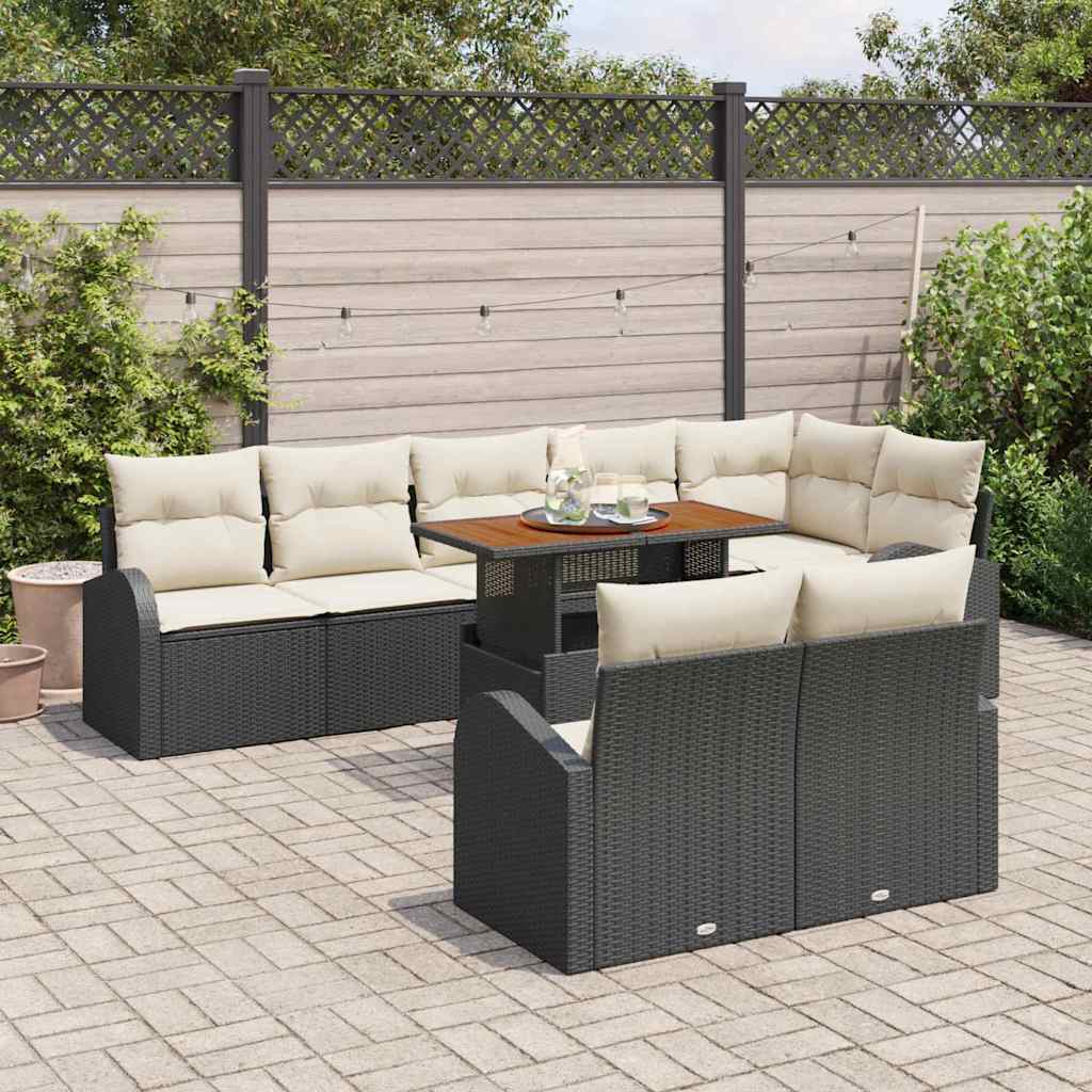 Tuin Sofa Set Met Kussen 9 Pcs 100 X 55 X 73 Cm