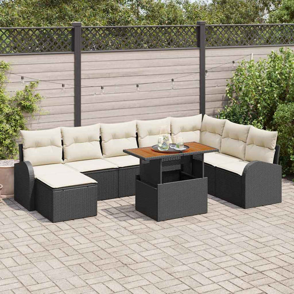 Tuin Sofa Set Met Kussen 9 Pcs En Licht