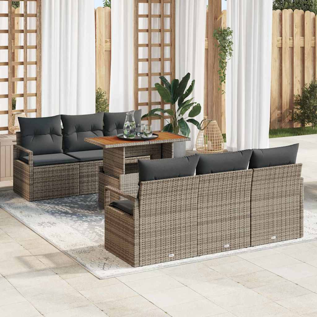 Tuin Sofa Set Met Kussen 7 Pcs 100 X 55 X 73 Cm