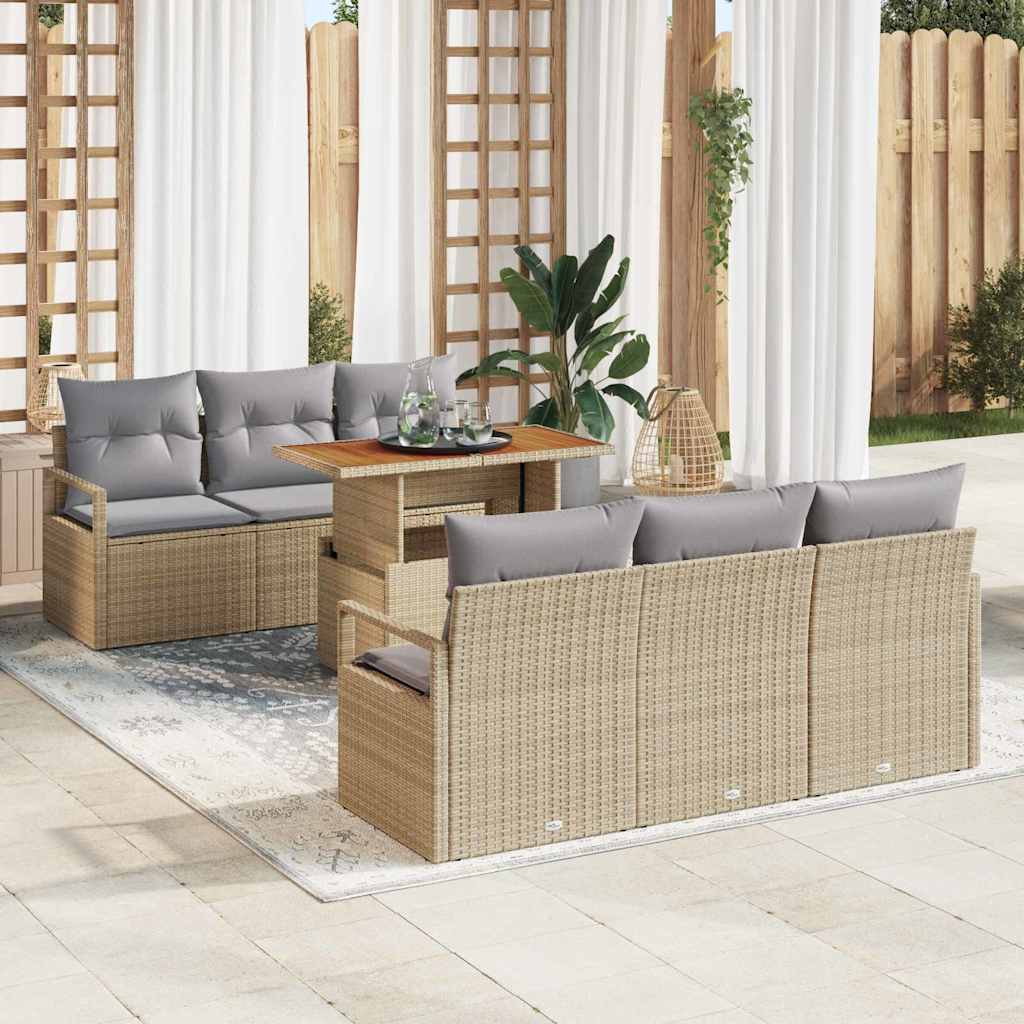 Tuin Sofa Set Met Kussen 7 Pcs 100 X 55 X 73 Cm