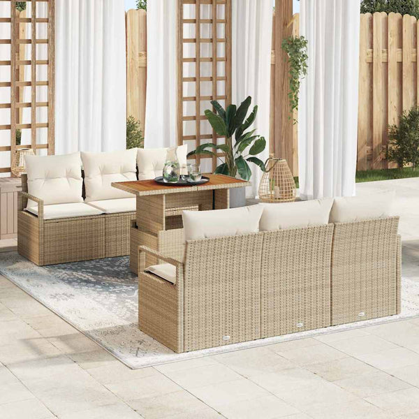 Tuin Sofa Set Met Kussen 7 Pcs 100 X 55 X 73 Cm