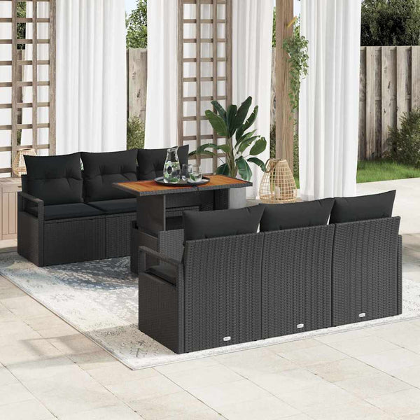 Tuin Sofa Set Met Kussen 7 Pcs 100 X 55 X 73 Cm