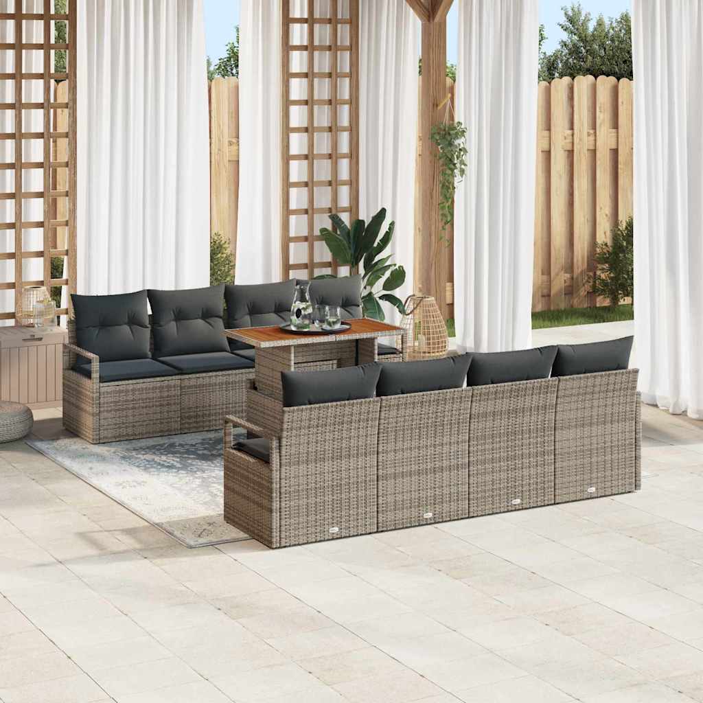 Tuin Sofa Set Met Kussen 9 Pcs 100 X 55 X 73 Cm