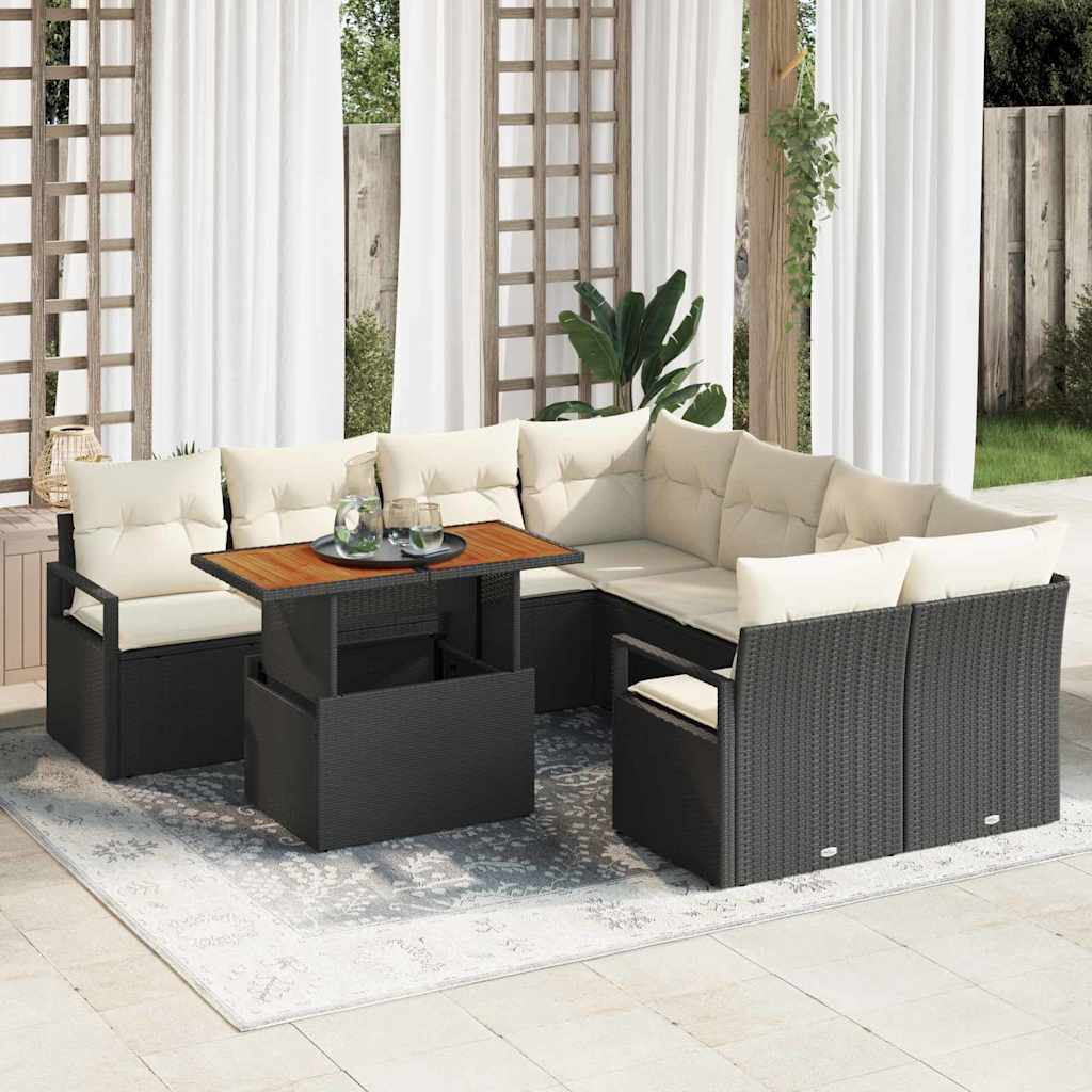 Tuin Eetset Met Kussen 9 Pcs 100 X 55 X 73 Cm