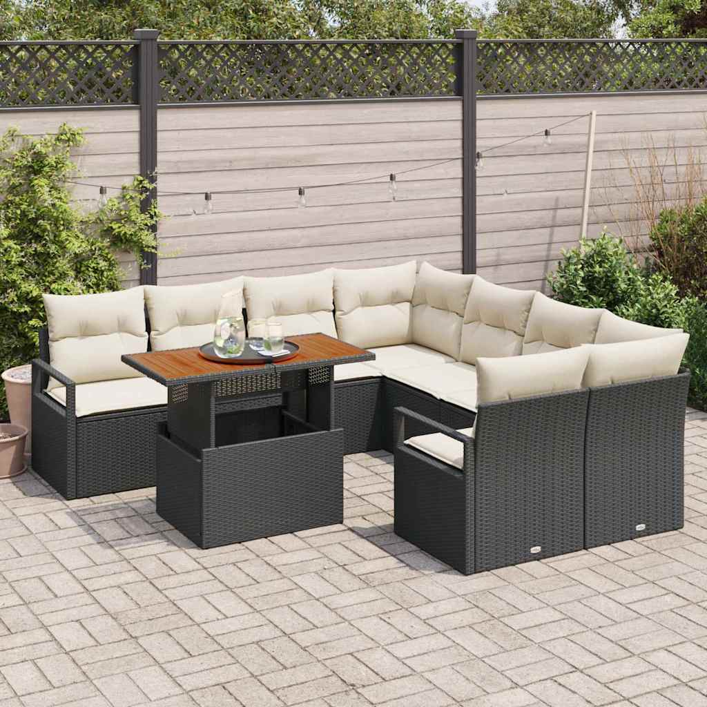 Tuin Eetset Met Kussen 9 Pcs 100 X 55 X 73 Cm