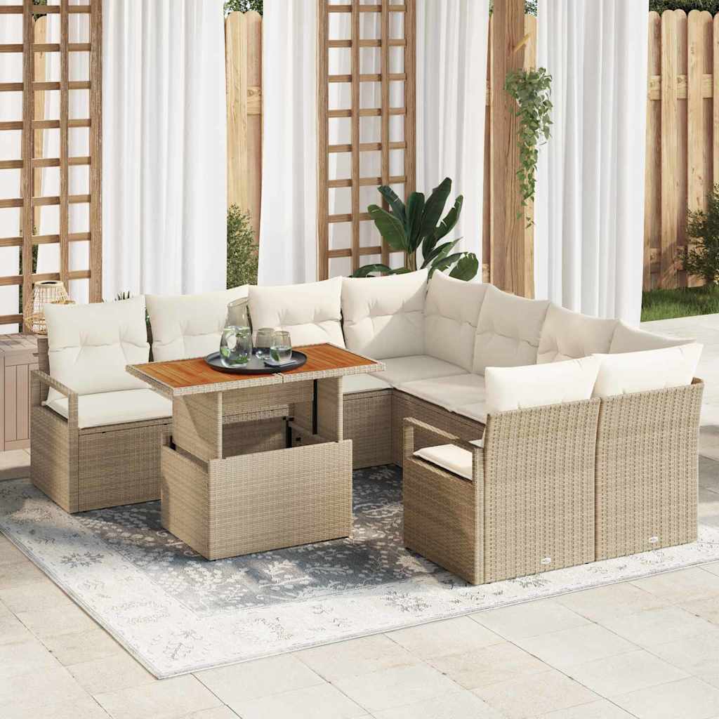 Tuin Eetset Met Kussen 9 Pcs 100 X 55 X 73 Cm