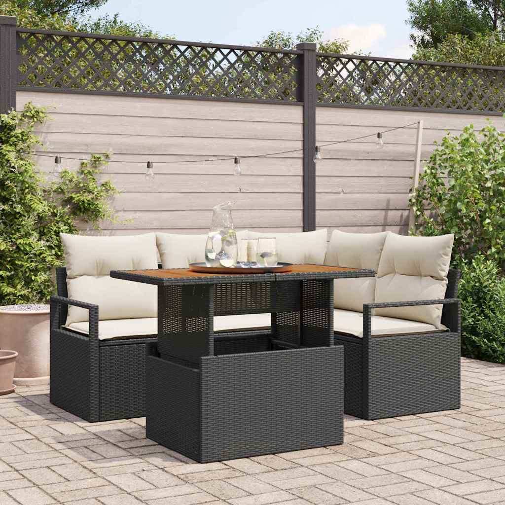 Tuin Eetset Met Kussen 5 Pcs 100 X 55 X 73 Cm