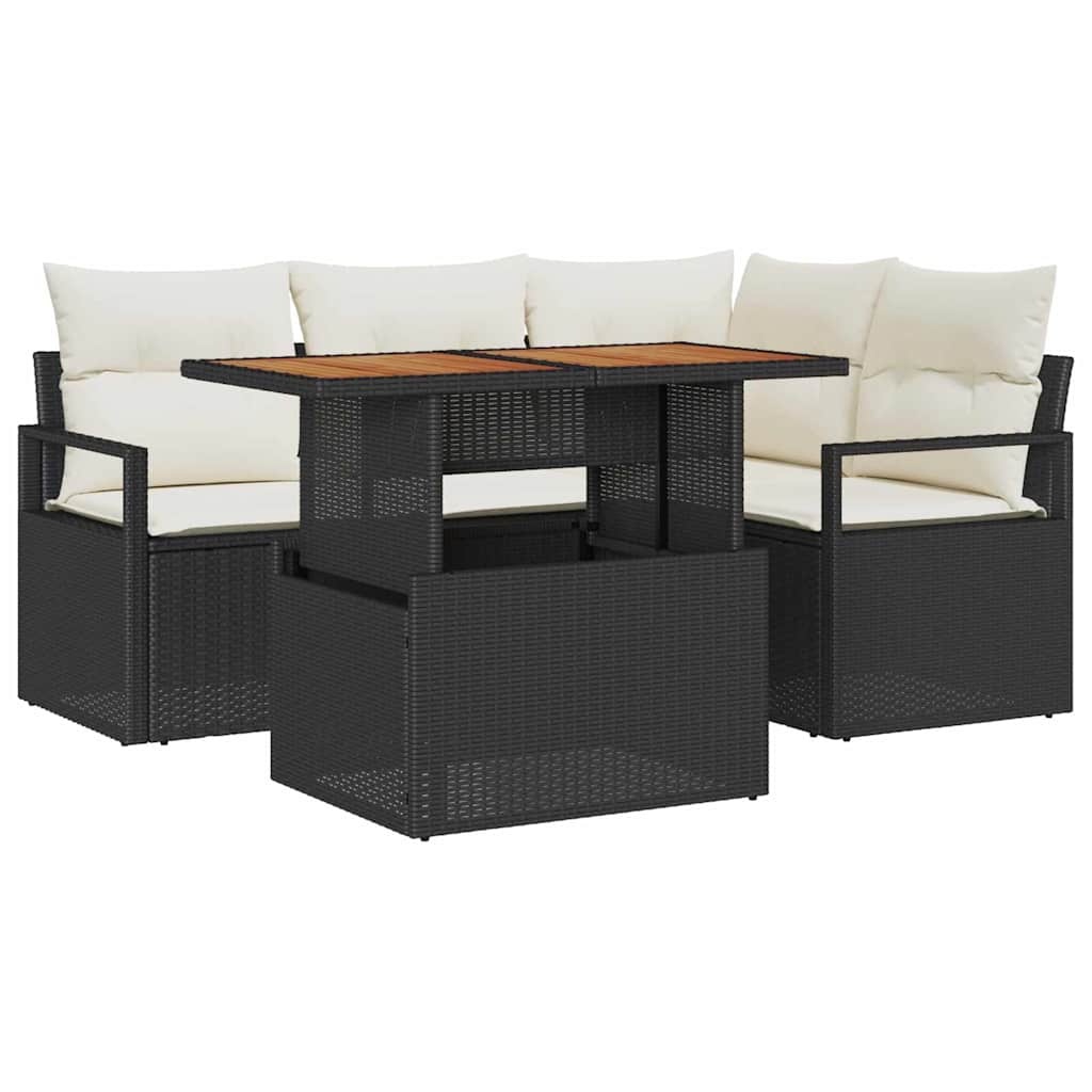 Tuin Eetset Met Kussen 5 Pcs 100 X 55 X 73 Cm
